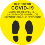 Marquage au sol pour le Respect des distanciations entre les clients