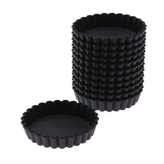 photo 1 moules à tartelette ronds cannelés exoglass matfer bourgeat 100mm