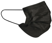 Masques jetables 3 plis noirs (lot de 50)