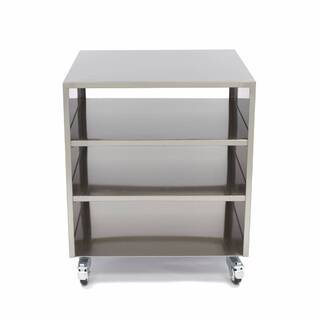 photo 2 table de machine en acier inoxydable - 60 x 60 cm - capacité de charge de 120 kg - sur roues