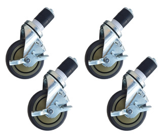 photo 1 roues de la table de travail 4 pcs - avec freins - 5 inch / 12.7 cm