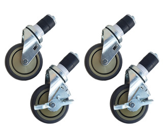 photo 1 roues de la table de travail 4 pcs - 2 avec freins - 4 inch / 10.2 cm