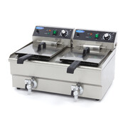 Photo 1 matériel référence 09365231: Friteuse - 2 x 13 L - 2 paniers - avec robinet de vidange