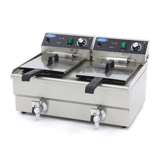 photo 1 friteuse - 2 x 13 l - 2 paniers - avec robinet de vidange