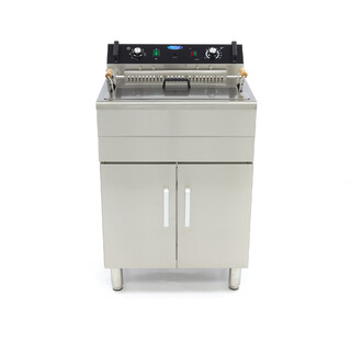 photo 2 friteuse - 30 l - 1 panier - avec robinet de vidange et support