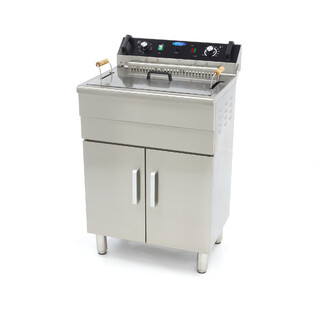 photo 1 friteuse - 30 l - 1 panier - avec robinet de vidange et support