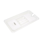 Photo matériel référence 09367938 : Couvercle gastronorm - 1/3 GN - polycarbonate - avec ouverture pour cuillère