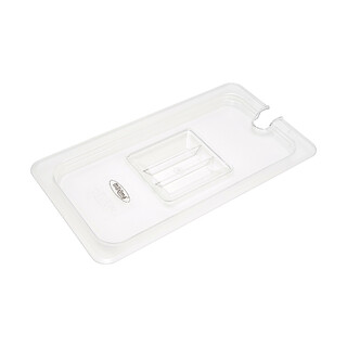 photo 1 couvercle gastronorm - 1/3 gn - polycarbonate - avec ouverture pour cuillère