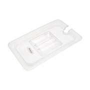 Photo matériel référence 09367939 : Couvercle gastronorm - 1/4 GN - polycarbonate - avec ouverture pour cuillère