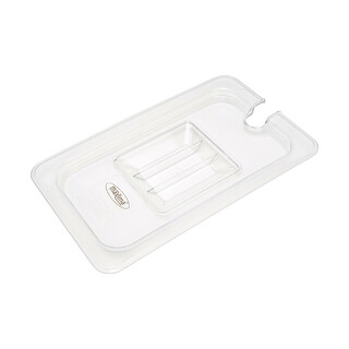 photo 1 couvercle gastronorm - 1/6 gn - polycarbonate - avec ouverture pour cuillère