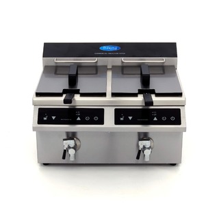 photo 2 friteuse - 2 x 8 l - 2 paniers - induction - avec robinet de vidange