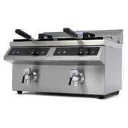 Photo 1 matériel référence 09371095: Friteuse - 2 x 8 L - 2 paniers - induction - avec robinet de vidange