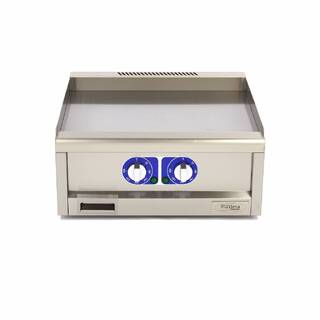photo 2 gril de qualité commerciale - lisse - unité double - profondeur 60 cm - électrique - 400v