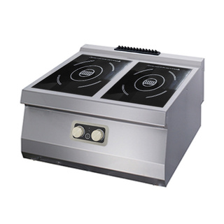 photo 1 heavy duty cuisinière à induction - 2 brûleurs - unité double - profondeur 70 cm - électrique