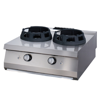 photo 1 premium cuiseur wok - 2 x 28,5 cm anneaux de cuisson - unité double - profondeur 90 cm - gaz