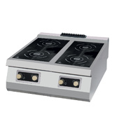 Photo matériel référence 09398556 : Premium cuisinière à induction - 4 brûleurs - unité double - profondeur 90 cm - électrique