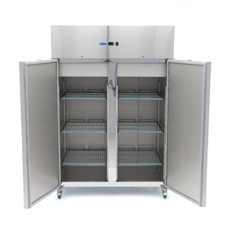 photo 2 réfrigérateur - 1200 l - 6 étagères réglables (2/1 gn) - acier inoxydable - sur roulettes
