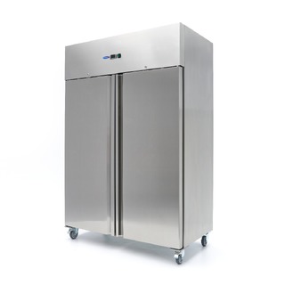 photo 1 réfrigérateur - 800 l - 6 étagères réglables - acier inoxydable - sur roulettes