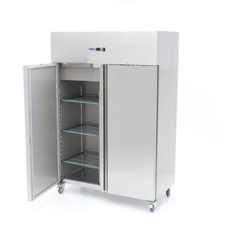 photo 2 réfrigérateur - 800 l - 6 étagères réglables - acier inoxydable - sur roulettes