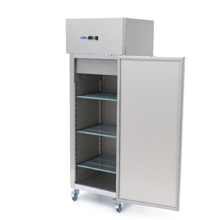 photo 2 réfrigérateur - 400 l - 3 étagères réglables (1/1 gn) - acier inoxydable - sur roulettes
