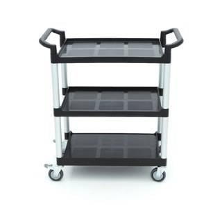 photo 2 chariot de service - 3 étagères en plastique - 86,5 x 42,5 cm