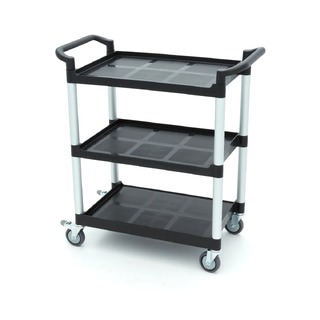 photo 1 chariot de service - 3 étagères en plastique - 86,5 x 42,5 cm