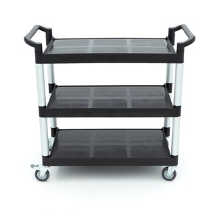 photo 2 chariot de service - 3 étagères en plastique - 103 x 50,5 cm