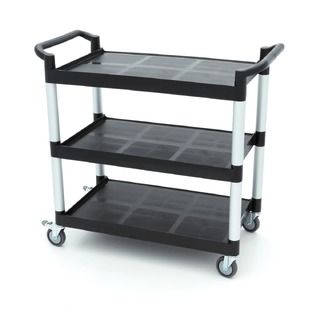 photo 1 chariot de service - 3 étagères en plastique - 103 x 50,5 cm