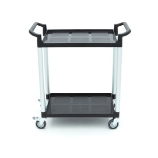 photo 2 chariot de service - 2 étagères en plastique - 86,5 x 42,5 cm