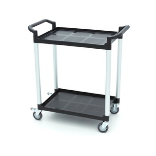 photo 1 chariot de service - 2 étagères en plastique - 86,5 x 42,5 cm