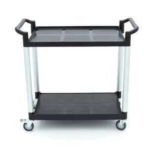 photo 2 chariot de service - 2 étagères en plastique - 103 x 50,5 cm