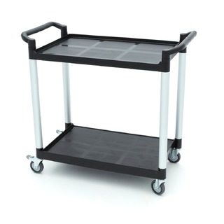 photo 1 chariot de service - 2 étagères en plastique - 103 x 50,5 cm