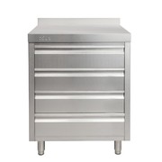 Meuble 4 tiroirs inox Vogue