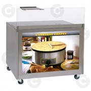 Meuble neutre inox pour crêpières