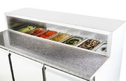 Meuble à pizza comptoir inox green 3 portes x7 bac 1/3