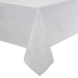 photo 1 nappe blanche bande de satin mitre luxury 1370 x 1370mm