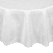 Photo 1 matériel référence GW452: Nappe ronde blanche feuilles de lierre Mitre Luxury Luxor 2300mm