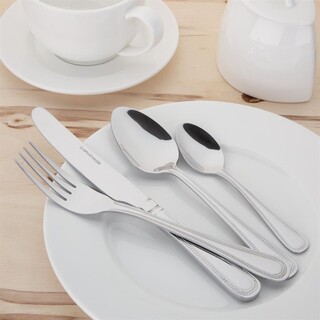 photo 7 couteaux de table olympia bead manche solide - lot de 12