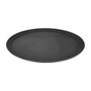 photo 1 plateau ovale antidérapant en polypropylène noir olympia kristallon 685mm