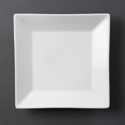 Photo 1 matériel référence C360: Assiette carrée à large bord blanche Olympia (Lot de 6)
