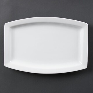 photo 1 assiette rectangulaire olympia whiteware 320mm (lot de 6)