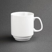 Photo 1 matériel référence CB461: Mugs empilables blancs 284ml Olympia -Vendues par 12.