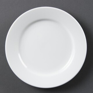 photo 1 assiettes à bord large blanches olympia 165mm -vendues par 12.