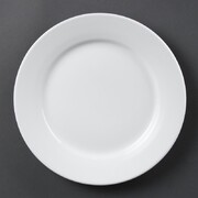 Photo 1 matériel référence CB481: Assiettes à bord large blanches Olympia 250mm (Lot de 12)