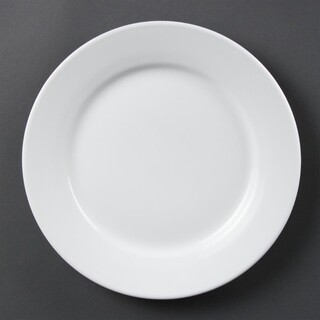 photo 1 assiettes à bord large blanches olympia 250mm (lot de 12)