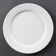 Photo 1 matériel référence CB482: Assiettes à bord large blanches Olympia 280mm (Lot de 6)