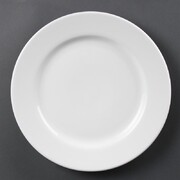 Photo 1 matériel référence CB483: Assiettes à bord large blanches Olympia 310mm (Lot de 6)