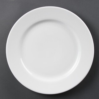 photo 1 assiettes à bord large blanches olympia 310mm (lot de 6)