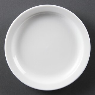 photo 1 assiettes à bord étroit blanches olympia 150mm -vendues par 12.