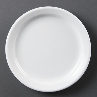 photo 1 assiettes à bord étroit blanches olympia 180mm -vendues par 12.